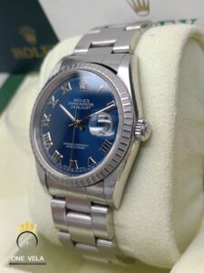 Rolex Datejust 36mm Blue Dial Oyster Bracelet Unisex Watch Ref.16220-1