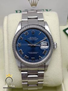Rolex Datejust 36mm Blue Dial Oyster Bracelet Unisex Watch Ref.16220