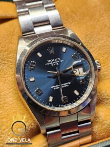 Rolex Oyster Perpetual Date 3 6 9 Blue Dial 15200