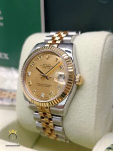 Rolex Datejust 31mm Two-Tone 18k Yellow Gold & Oystersteel Champagne Dial Ref.178273-2