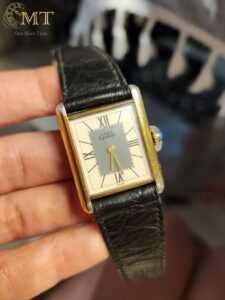 CARTIER Must de Cartier Tank Vermail 925 Quartz Watch Ref.590005