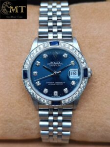 Rolex Datejust 31mm Blue Dial Diamond Bezel Ref.68274