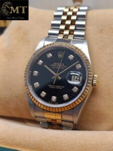 Rolex-Datejust-36mm-Two-Tone-Black-Diamond-Dial-Ref.16233-2