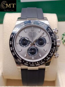 Rolex Cosmograph Daytona White Gold Case Steel Dial with Black Subdials Ref.116519LN