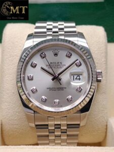 Rolex Datejust 36mm Silver Diamond Dial Ref.116234