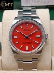 Rolex Oyster Perpetual 36mm Coral Red Unisex Watch Ref.126000