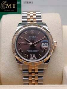 Rolex Datejust 31mm 18k Everose Gold & Oystersteel Chocolate Brown Dial Ref.178341