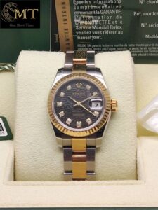 Rolex Lady-Datejust 26mm Steel & Yellow Gold 18k Black Computer Dial Ref.179173