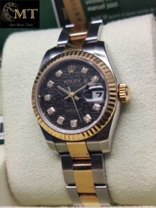 Rolex-Lady-Datejust-26mm-Steel-Yellow-Gold-18k-Black-Computer-Dial-Ref.179173-2