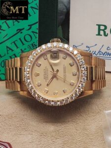 Rolex Lady-Datejust 31mm 18k Yellow Gold President Ref.68278