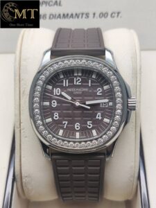 Patek Philippe Aquanaut Quartz Diamond Brown Dial Ref.5067A-023