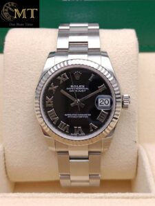 Rolex Datejust 31mm Black Roman Numeral Dial Ref.178274