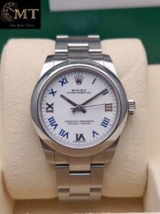 Rolex Oyster Perpetual 31mm White Dial Gold & Steel Watch Ref.177200