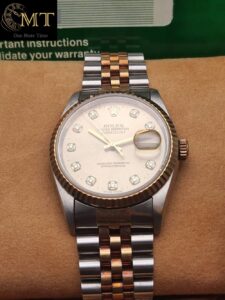 Rolex Datejust 36mm Two-Tone Silver Diamond Dial Ref.16233