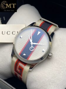 Gucci-G-Timeless-White-Red-Blue-Nylon-Dial-38mm-SS-Mens-Watch-Ref.YA1264071-2