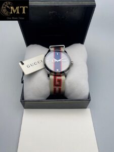 Gucci-G-Timeless-White-Red-Blue-Nylon-Dial-38mm-SS-Mens-Watch-Ref.YA1264071-3