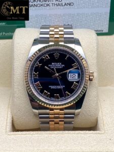 Rolex Datejust 36mm Black Roman Numeral Dial Watch Ref.116231