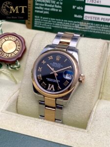 Rolex-Datejust-31mm-Steel-Pink-Gold-Watch-Black-Roman-Dial-Ref.178241-6