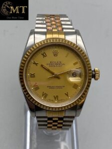 Rolex Datejust 36mm Steel & Gold Champagne Roman Numeral Dial Ref.16233