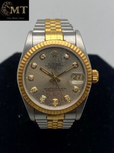 Rolex Datejust 31mm Silver Diamond Dial Gold & Steel Women's Watch Ref.68273
