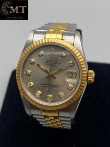 Rolex Datejust 31mm Silver Diamond Dial Gold & Steel Women's Watch Ref.68273-2