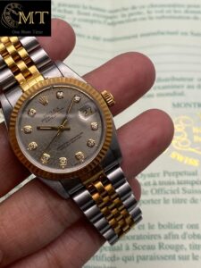Rolex Datejust 31mm Silver Diamond Dial Gold & Steel Women's Watch Ref.68273-5