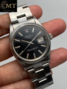 Rolex Oyster Perpetual Date 34mm Steel Black Dial Ref 15000-4