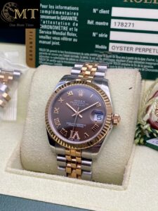 Rolex Datejust 31mm Oystersteel & Rose Gold Chocolate Dial Ref.178271-2