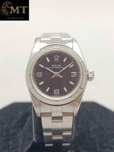 Rolex Lady-Oyster Perpetual 26mm Stainless Steel Black Dial Ref.76030