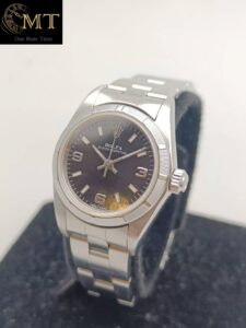 Rolex Lady-Oyster Perpetual 26mm Stainless Steel Black Dial Ref.76030-2