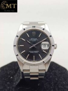 Rolex Oyster Perpetual Date 34mm Black Dial Women's Watch Ref.15210