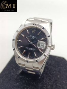 Rolex Oyster Perpetual Date 34mm Black Dial Women's Watch Ref.15210-2
