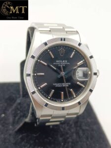 Rolex Oyster Perpetual Date 34mm Black Dial Women's Watch Ref.15210-3