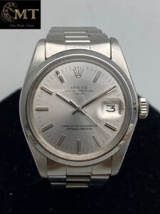 Rolex Oyster Perpetual Date 34mm Silver Dial Vintage Watch Ref.1500