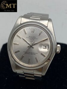 Rolex Oyster Perpetual Date 34mm Silver Dial Vintage Watch Ref.1500-2