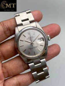 Rolex Oyster Perpetual Date 34mm Silver Dial Vintage Watch Ref.1500-4