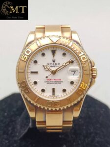 Rolex Yacht-Master 35mm White Dial Gold Watch Ref168628