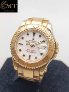 Rolex Yacht-Master 35mm White Dial Gold Watch Ref168628-2