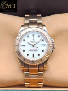 Rolex Yacht-Master 35mm White Dial Gold Watch Ref168628-4