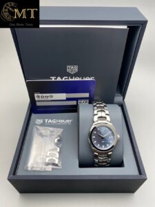 TAG Heuer Link Date 32mm Blue MOP Diamond Dial Quartz Watch Ref.WBC1313.BA0600-4