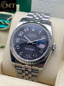 Rolex Datejust 36mm Jubilee Bracelet Concentric Black Dial Ref.116234-2