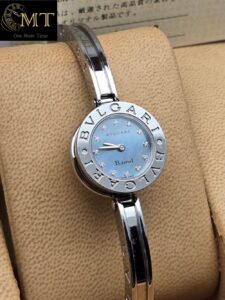 Bulgari B.Zero1 22mm Blue MOP Diamond Dial Ref.BZ22S-3