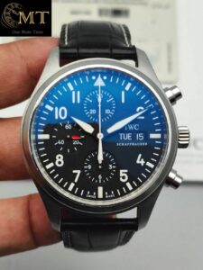 IWC Classic Pilot Chrono Automatic Steel Black Men's Watch Ref.IW371701