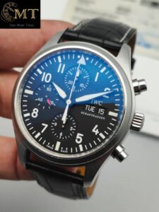 IWC Classic Pilot Chrono Automatic Steel Black Men's Watch Ref.IW371701-2
