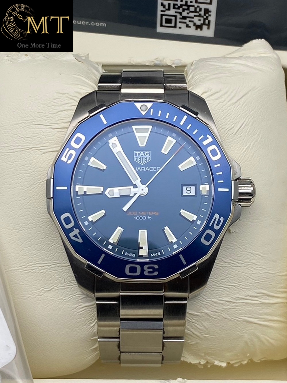 Tag Heuer Aquaracer WAY111C.BA0928 Orologio Uomo 41mm, Quadrante Blu, Cinturino In Acciaio, Movimento Al Quarzo, Impermeabile 20 Atm, Elegante Orologio Subacqueo Sportivo Di Lusso, Regalo Di Prestigio