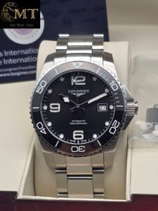 Longines Hydroconquest 41mm Steel Black Dial Ceramic Bezel Ref.L3.781.4.56.6