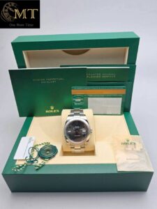 Rolex Datejust 41mm Slate Grey Wimbledon Dial Oyster Bracelet Men's Watch Ref.126300-4