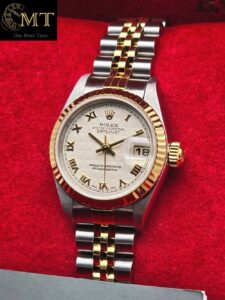 Rolex Lady-Datejust 26mm Pyramid Ivory Roman Numeral Dial Ref.79173-2