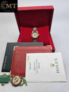 Rolex Lady-Datejust 26mm Pyramid Ivory Roman Numeral Dial Ref.79173-4