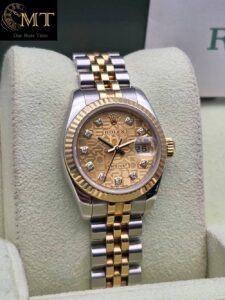 Rolex Lady-Datejust 26mm Two Tone Jubilee Champagne Dial Ref.179173-3